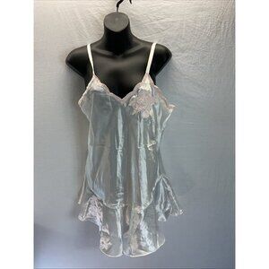 Vintage Victoria’s Secret Nightie Gown‎ Lingerie chemise satin beaded Size S